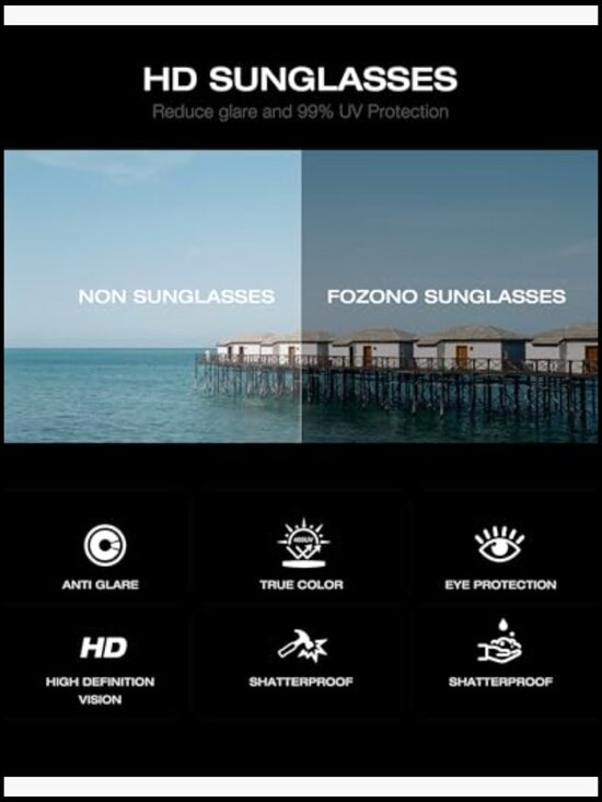 Square Aviator Sunglasses Plastic Frame UV Protection Retro Trendy main image 5